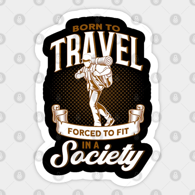 Adventurer Backpacker Traveler Sticker by Toeffishirts